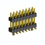 1.27mm Pitch Male Pin Header Connector Dual Insulator Plastic Type